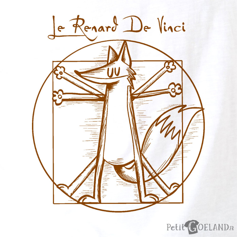 Sweat homme à capuche coton bio Le Renard de Vinci