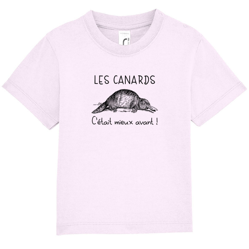 T shirt bébé Les canards c était mieux avant